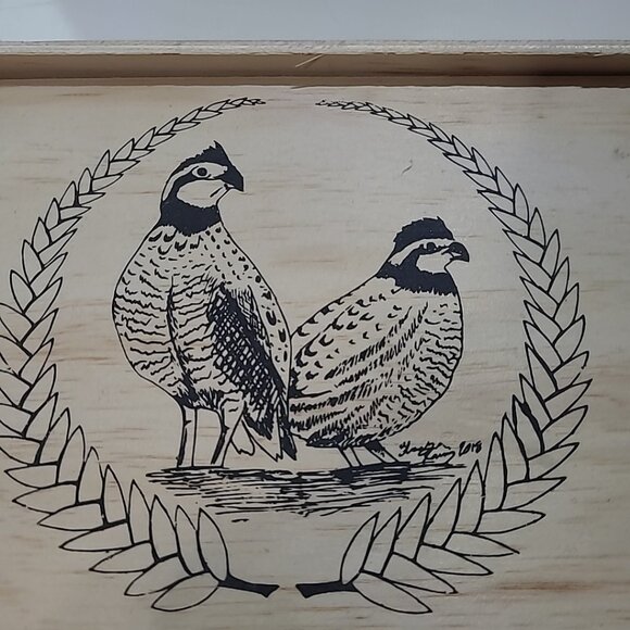 Wood Storage Jewelry Box Quail Sliding Lid 10.25 X 6.75 X 3.5 - Picture 14 of 14